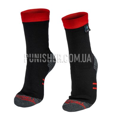 Dexshell Running Lite Waterproof Socks, Black/Red, Small, Demi-season