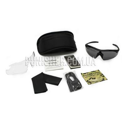 Тактические очки Wiley-X Vapor APEL Grey/Clear Lens/Matte Black Frame, Черный, Прозрачный, Дымчатый, Очки