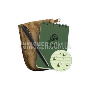 Всепогодный комплект для записей Rite in the Rain Top Spiral Kit, 3"x5" с чехлом Tan, Olive, Блокнот