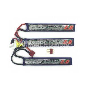 Turnigy NANO-TECH 11.1V 2000mAh 15-25C Universal 3 Lipo Airsoft Pack, Black
