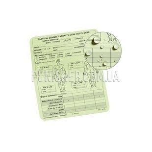 Набір всепогодних медичних карток Rite in the Rain TCCC/MIST CARD, Зелений, Медичні картки