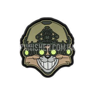 Dead Souls Group Cat Patch, Green, PVC, No