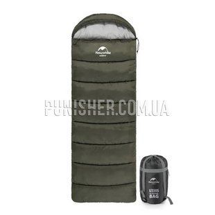 Naturehike U150 NH20MSD07 Hooded Sleeping Bag 11&deg;C, right, Dark Olive, Sleeping bag