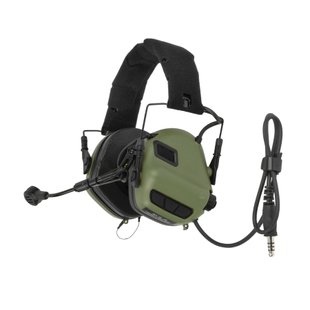 Активная гарнитура Earmor M32 Mark 3 MilPro, Foliage Green, С оголовьем, 22, Single