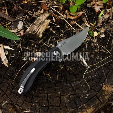 Ruike P155 Folding Knife, Black, Knife, Folding, Smooth