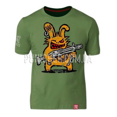 Peklo.Toys Hell Bunny with Mashingver T-shirt, Olive, Large