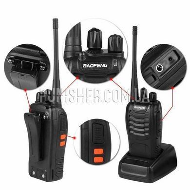 Комплект радиостанций Baofeng BF-888S G UHF 400-470 MHz, 2 шт, Черный, UHF: 400-470 MHz