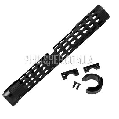 Цевье 5KU KeyMod Long Handguard для АК-74 (LCT GHK DBOYS CYMA), Черный, Keymod, 330