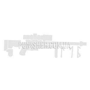 Автонаклейка Black Beard Group Винтовка, Белый, Стикеры