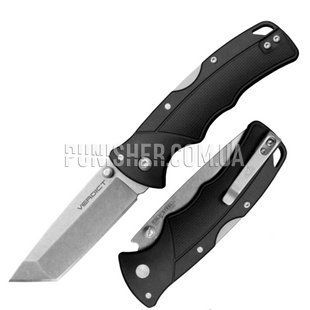 Складаний ніж Cold Steel Verdict Tanto Point, Чорний, Ніж, Складаний, Гладкий