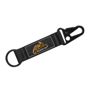 Helikon-Tex Snap Hook Keychain With Logo, Black, Steel