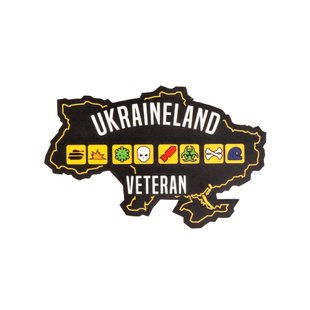 BS Ukraineland Veteran Sticker, Black, Stickers