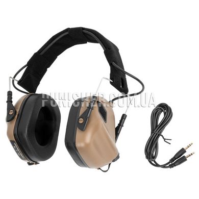 Earmor M31 Mod Electronic Hearing Protector, Coyote Brown, Headband, 22