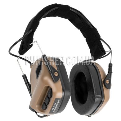 Earmor M31 Mod Electronic Hearing Protector, Coyote Brown, Headband, 22