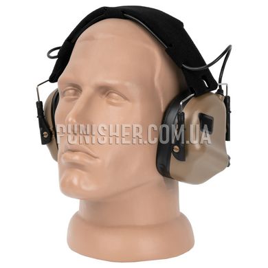 Earmor M31 Mod Electronic Hearing Protector, Coyote Brown, Headband, 22