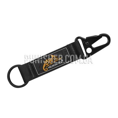 Helikon-Tex Snap Hook Keychain With Logo, Black, Steel