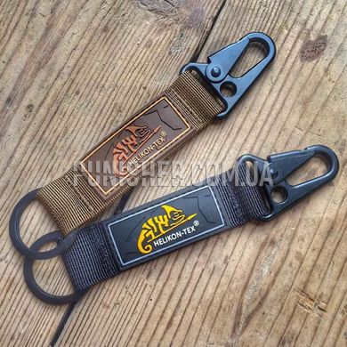 Helikon-Tex Snap Hook Keychain With Logo, Black, Steel