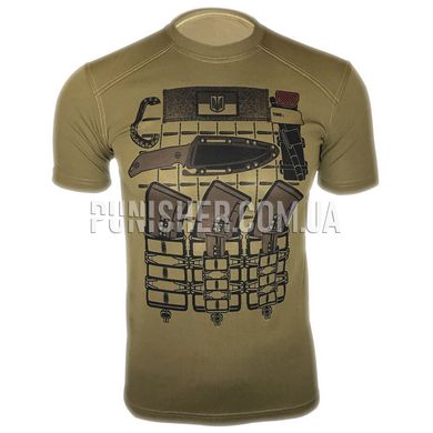 Kramatan Body Armor T-shirt, Coyote Brown, Large