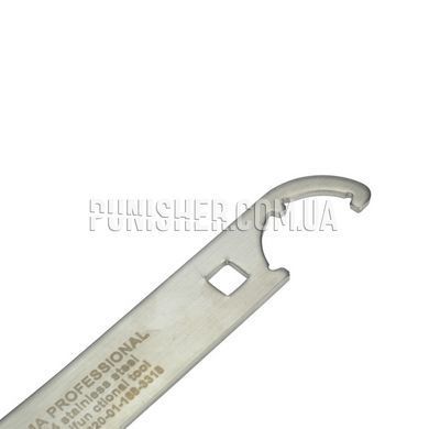 FMA Specialized Armorer's Wrench for Barrel Nuts and AR-Series Handguard Elements, Silver, Accessories