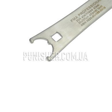 FMA Specialized Armorer's Wrench for Barrel Nuts and AR-Series Handguard Elements, Silver, Accessories