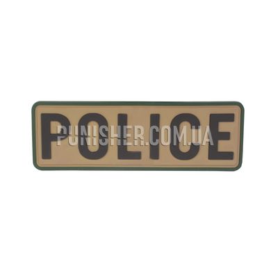 Нашивка Emerson Police PVC Patch, Коричневый, Полиция, ПВХ