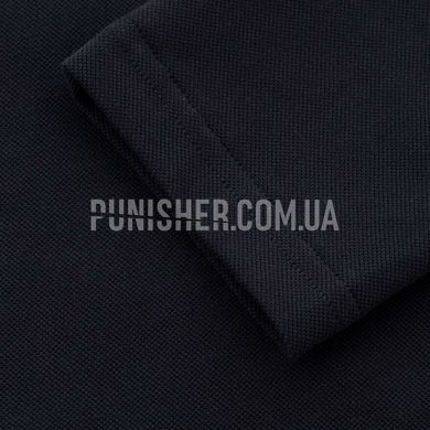 M-Tac Polo Shirt Tactical Long Sleeve 65/35 Dark Navy Blue, Navy Blue, Medium