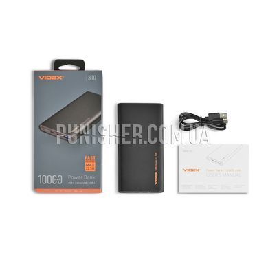 Videx VPB-310 22.5W QC+PD 10000mAh Powerbank, Black
