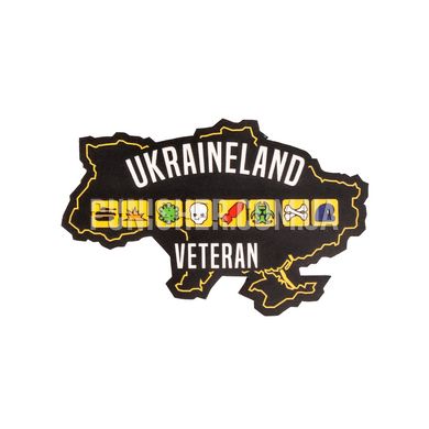 BS Ukraineland Veteran Sticker, Black, Stickers