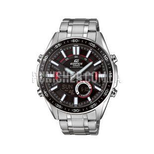 Годинник Casio Edifice EFV-C100D-1AVEF, Срібний, Будильник, Дата, День тижня, Другий часовий пояс, Світовий час, Секундомір, Хронограф, Спортивний годинник