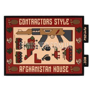 Патч PSDinfo "Afghanistan Style PSDinfo&.338Team" ПВХ, Красный, ПВХ, Нет