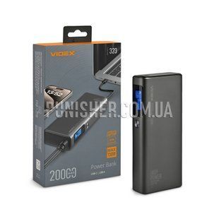 Повербанк Videx VPB-323 PD100W 20000mAh, Черный