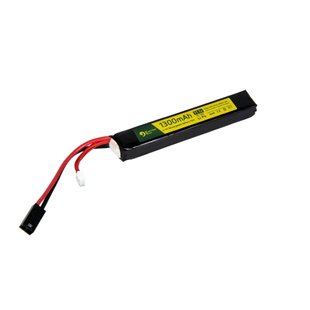 Electro River 11.1V 1300mAh LiPo 15/30C Battery Mini Tamiya, Black