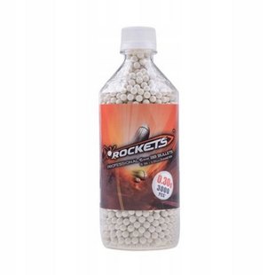 Rockets Professional BB Bullets 0,30 g 3000pcs, White, Standard, Balls, 0,30