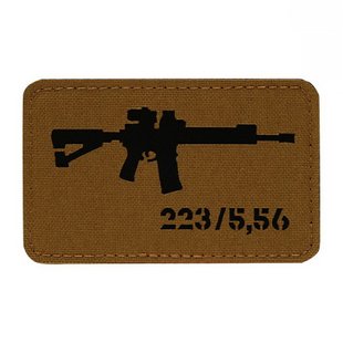 Нашивка M-Tac AR-15 223/5,56 Laser Cut, Coyote Brown, Cordura, Нет