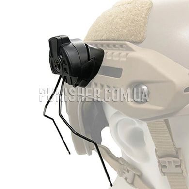 Earmor Helmet Rails Adapter M-Lok for MTEK/FLUX, Black, Headset, Earmor, Peltor, Helmet adapters