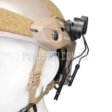 Адаптер Earmor Helmet Rails Adapter M-Lok для крепления гарнитуры на рельсы шлема MTEK/FLUX, Черный, Гарнитура, Earmor, Peltor, Адаптеры на шлем