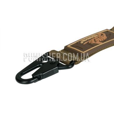 Helikon-Tex Snap Hook Keychain With Logo, Coyote Brown, Steel