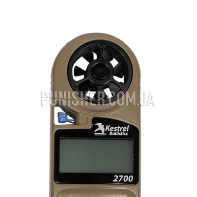 Kestrel 2700 LINK Ballistics Weather Meter, Tan, 2000 Series, Atmospheric vise, Height above sea level, Saving measurements, Outside temperature, Wind direction, Wind speed, Time and date, LINK