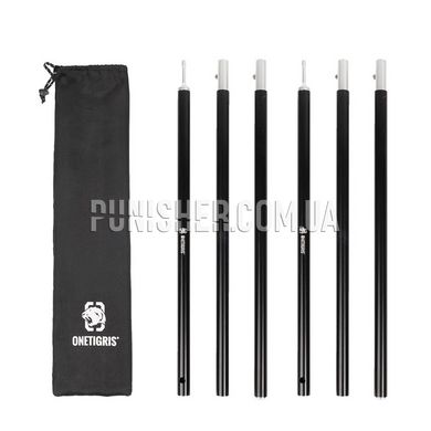 OneTigris Tent Poles, 125 cm, Black, Poles
