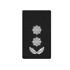 Shoulder-strap Police Lieutenant Colonel (pair) with Velcro 8х5cm, Black, Police, Lieutenant Colonel