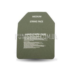 Керамічна бронепластина ESAPI REV.H - Medium 1шт, Olive, Бронепластини, 6, Medium, Кераміка, NIJ IV