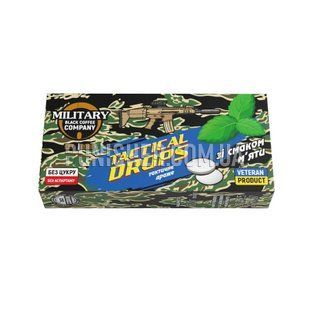 Драже мятные Military Black Coffee Tactical Drops, Леденцы