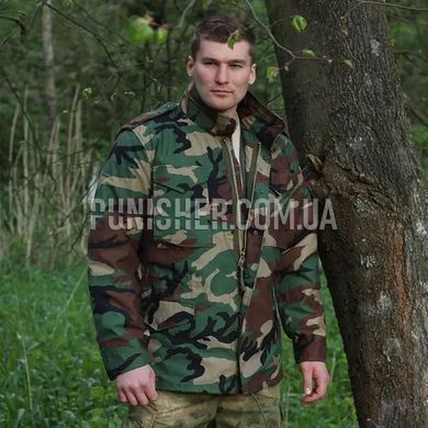Куртка Helikon-Tex M65 - NyCo Sateen Woodland, Woodland, Large Regular