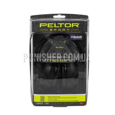 Peltor Sport Tactical 500 Earmuff, Black, Active, 26