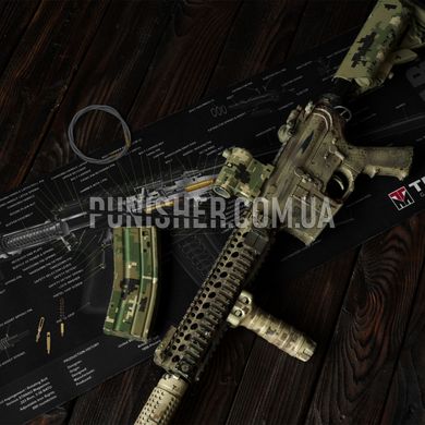Килимок для чистки зброї TekMat 30 см х 91 см з кресленням AR-15 3D, Чорний, Килимок