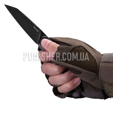 Ruike P831S Folding Knife, Black, Knife, Folding, Smooth