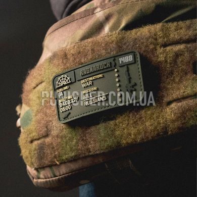 Ragnarock Ticket to the war Patch, Olive, PVC, No
