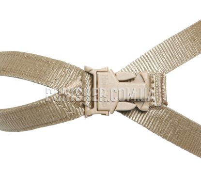 Ops-Core HEAD-LOC 4-Point H-Nape Chinstrap, Tan, Harness system