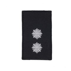 Shoulder-strap Police Lieutenant (pair) with Velcro 8х5cm, Black, Police, Lieutenant