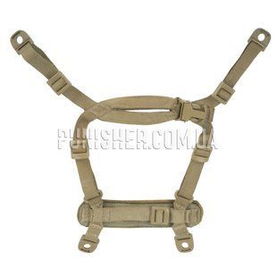 Cистема ременів підвісний Ops-Core HEAD-LOC 4-Point H-Nape Chinstrap (Було у використанні), Tan, Система ременів